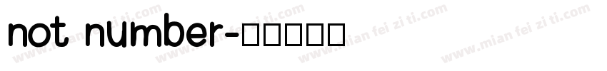 not number字体转换